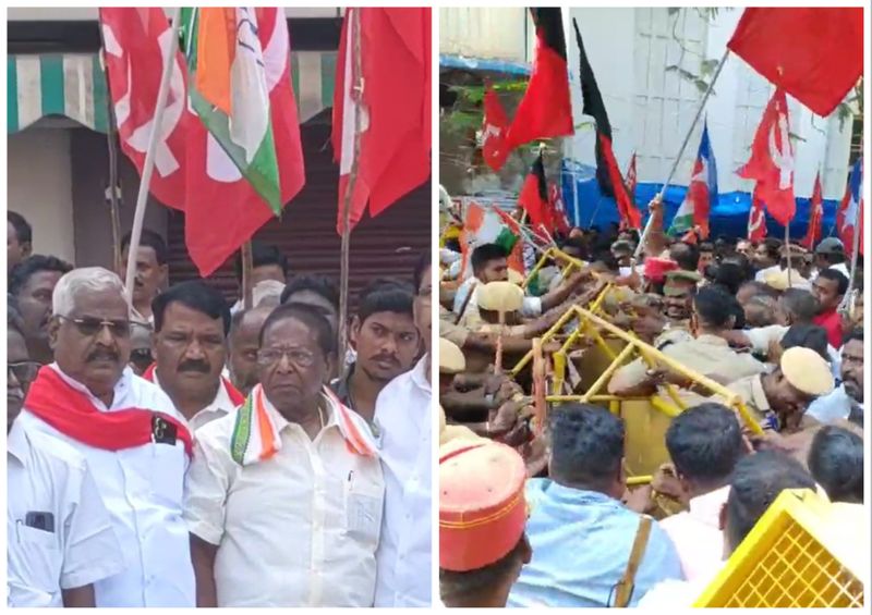 புதுவையில் சிறுமியின் மரணத்திற்கு நீதி கேட்டு முற்றுகை; போலீசார் தடியடி - போர்க்களமான ஆளுநர் மாளிகை