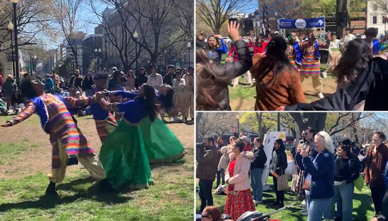 Colours of Holi in Washington DC's Dupont Circle (WATCH)
