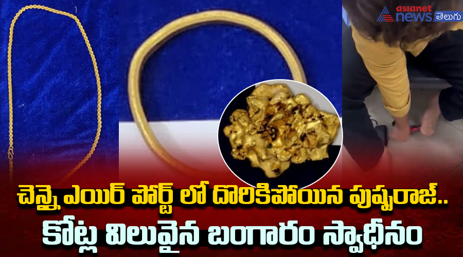 చెన్నై ఎయిర్ పోర్ట్ లో దొరికిపోయిన పుష్పరాజ్.. కోట్ల విలువైన బంగారం స్వాధీనం