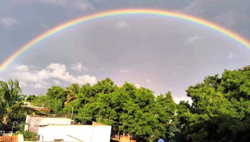 Rainbow Coimbatore : கோவையில் சில்லென்ற வானிலை.. விண்ணை அலங்கரித்த இரு வானவில் - இணையத்தில் வைரலாகும் வீடியோ!