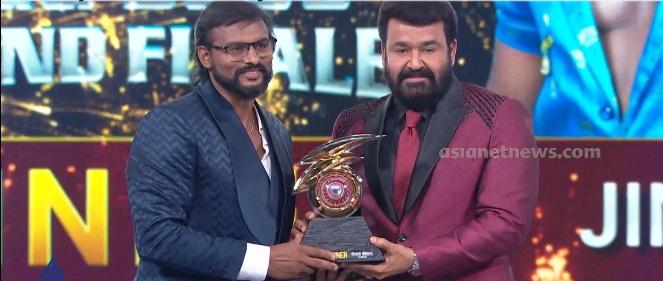 ബിഗ് ബോസ് സീസൺ സിക്‌സിന്റെ കപ്പ് തൂക്കി ജിന്റോ 