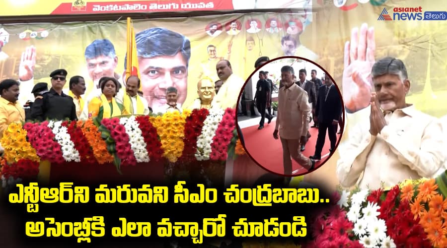 ఎన్టీఆర్‌ని మరువని సీఎం చంద్రబాబు.. అసెంబ్లీకి ఎలా వచ్చారో చూడండి.
