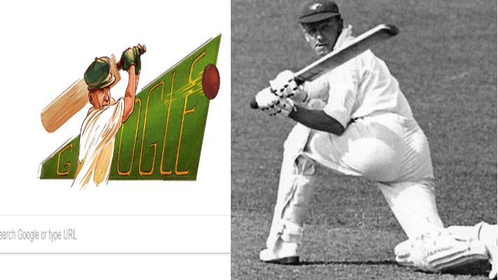 Image result for Sir Donald George Bradman's 110th birthday celebrated with a Google Doodle