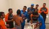 Team India celebrate Ambati rayudu Birthday after win against Pakistan