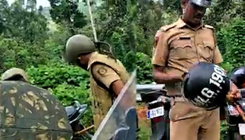 Sabarimala row Kerala Police vandalise parked motorcycles, steal