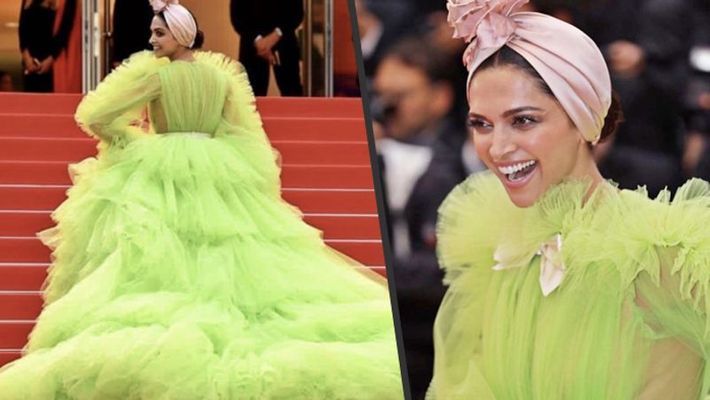 deepika padukone green dress cannes