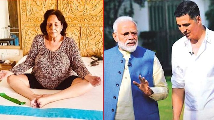 Akshay Kumar's mother practises yoga despite knee problems; PM Modi praises