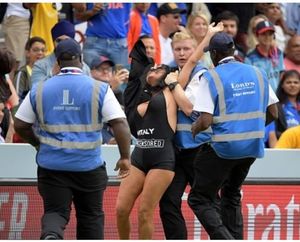 icc-cricket-world-cup-2019 pitch invader during Cricket World Cup final 2019