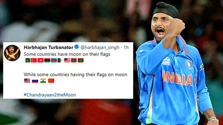 Image result for harbhajan singh tweet about chandrayaan 2
