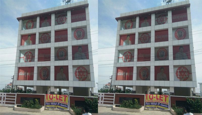 janasena party office close in prattipadu constituency at guntur