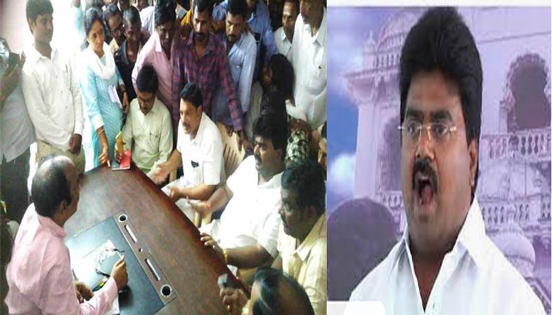 tension situation at srikakulam district over ex govt whip kuana ravikumar issue