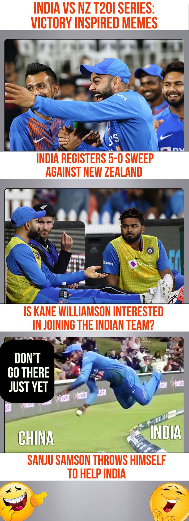 India vs New Zealand T20I series Winners see the funny side