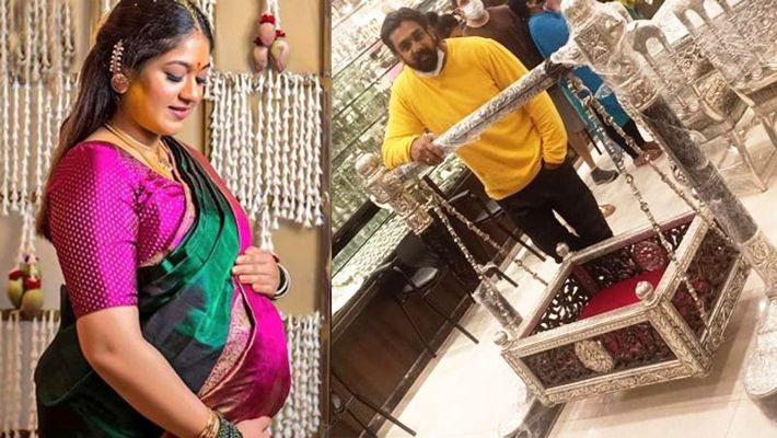 dhruv sarja bought a crib for his brother Chiranjeevi Sarja would be baby KPG