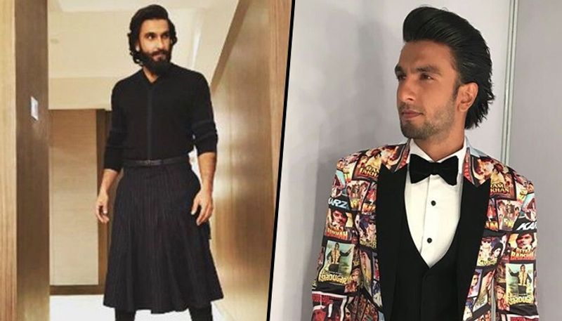 From Skirt Look To Check Patterned Pantsuits 5 Times Ranveer Singh Donned Up In Similar Women Outfits skirt look to check patterned pantsuits