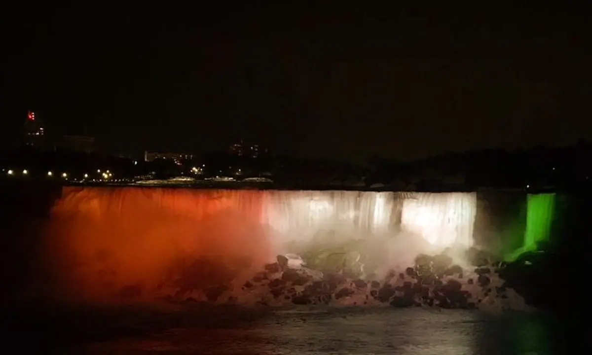 <p>To mark the 74th Indian Independence Day celebrations this year, the Indian Tricolour was hoisted at the iconic Niagara Falls in Canada for the first time ever on August 15.</p>
<p>To mark the 74th Indian Independence Day celebrations this year, the Indian Tricolour was hoisted at the iconic Niagara Falls in Canada for the first time ever on August 15.</p>