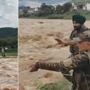 Indian Army Rescues Boy Trapped in Flooded River in Daring Helicopter Operation in Jammu and Kashmir (WATCH)
