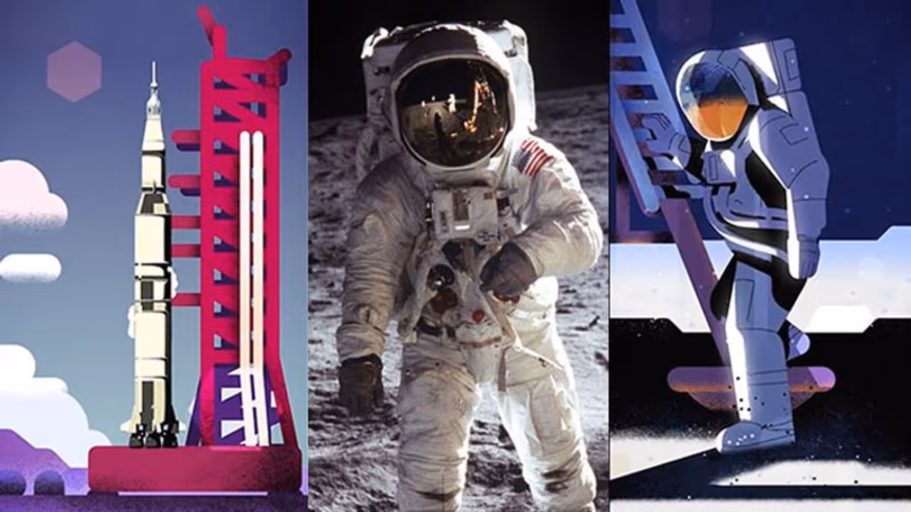 Nasa moon landing Google Doodle Nasa moon landing Google Doodle