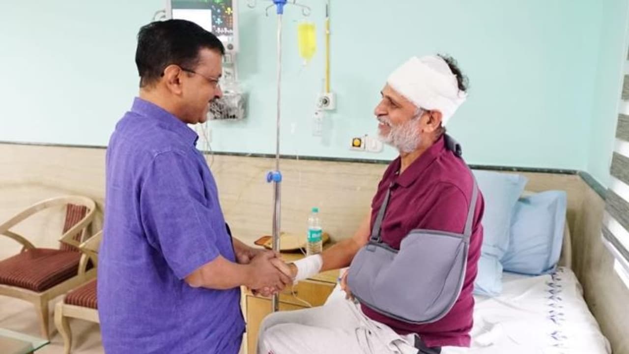 Arvind Kejriwal met Satyendar Jain Arvind Kejriwal met Satyendar Jain