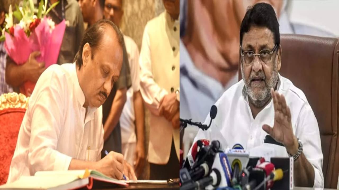 Ajit Pawar and Nawab Malik Ajit Pawar and Nawab Malik