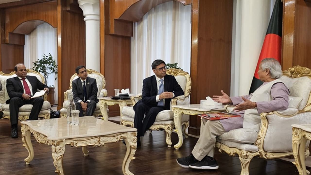 Muhammad Yunus Vikram Misri meeting Muhammad Yunus Vikram Misri meeting