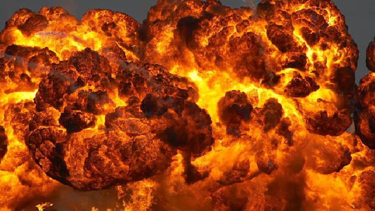 bomb blast concept image