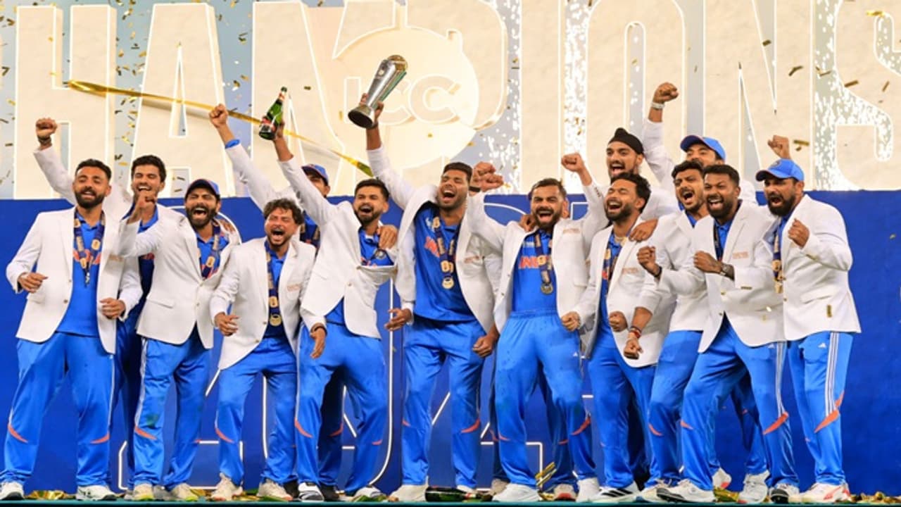 Men in Blue lift ICC Champions Trophy 2025 Men in Blue lift ICC Champions Trophy 2025