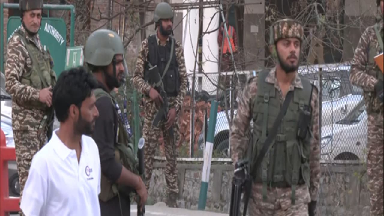 Security forces in Pahalgam