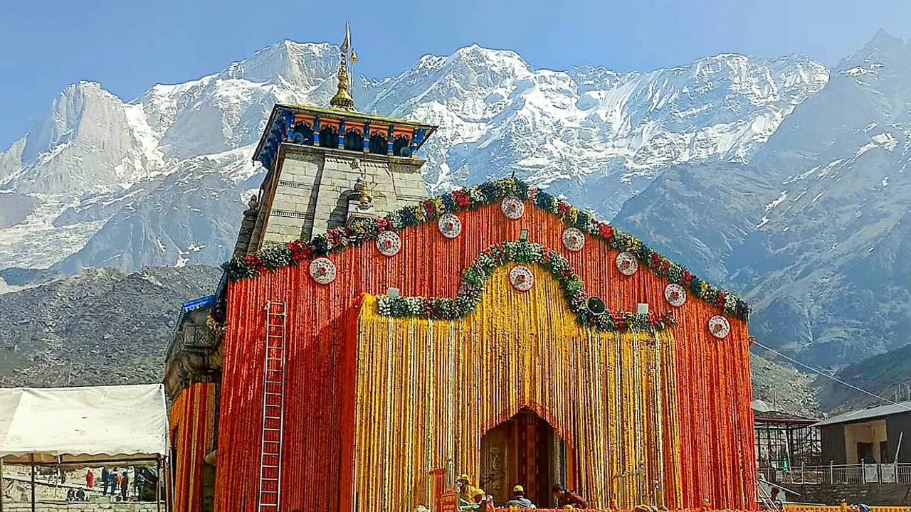 A view of the Kedarnath Jyotirlinga Temple on the eve of the door opening ceremony A view of the Kedarnath Jyotirlinga Temple on the eve of the door opening ceremony