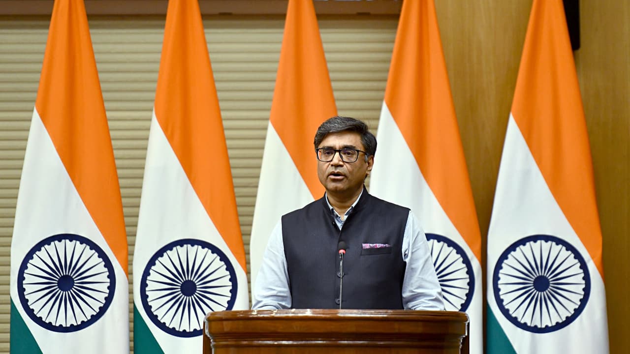 Vikram Misri addresses the media