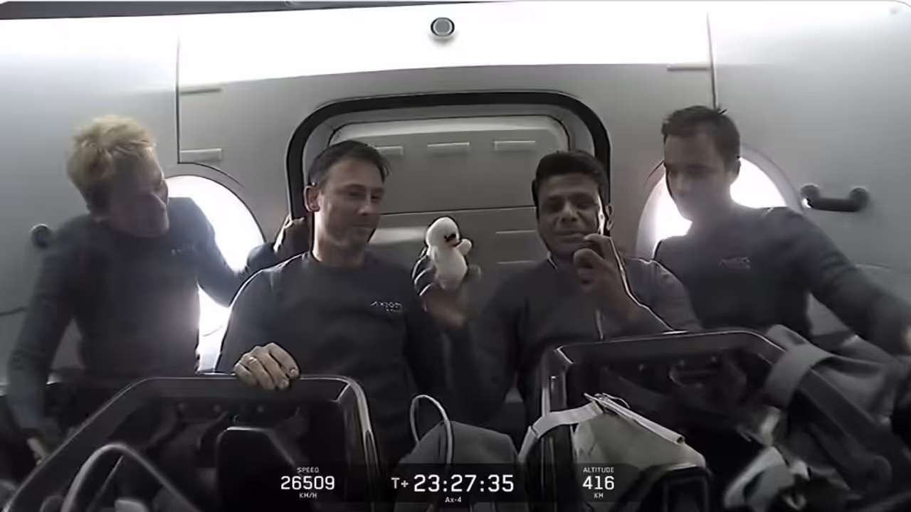 Shubhanshu Shukla's message from space 