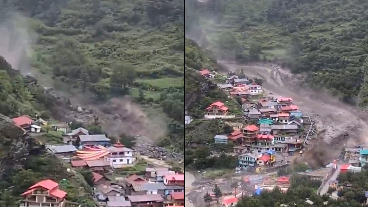 Flash Floods Hit Uttarkashi After Sudden Cloudburst in Kheer Ganga