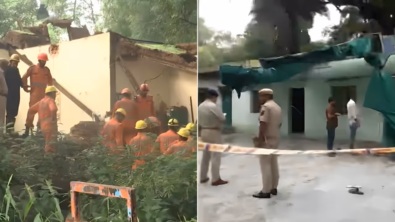 Portion of dome in Humayun's Tomb Complex in Delhi Collapses