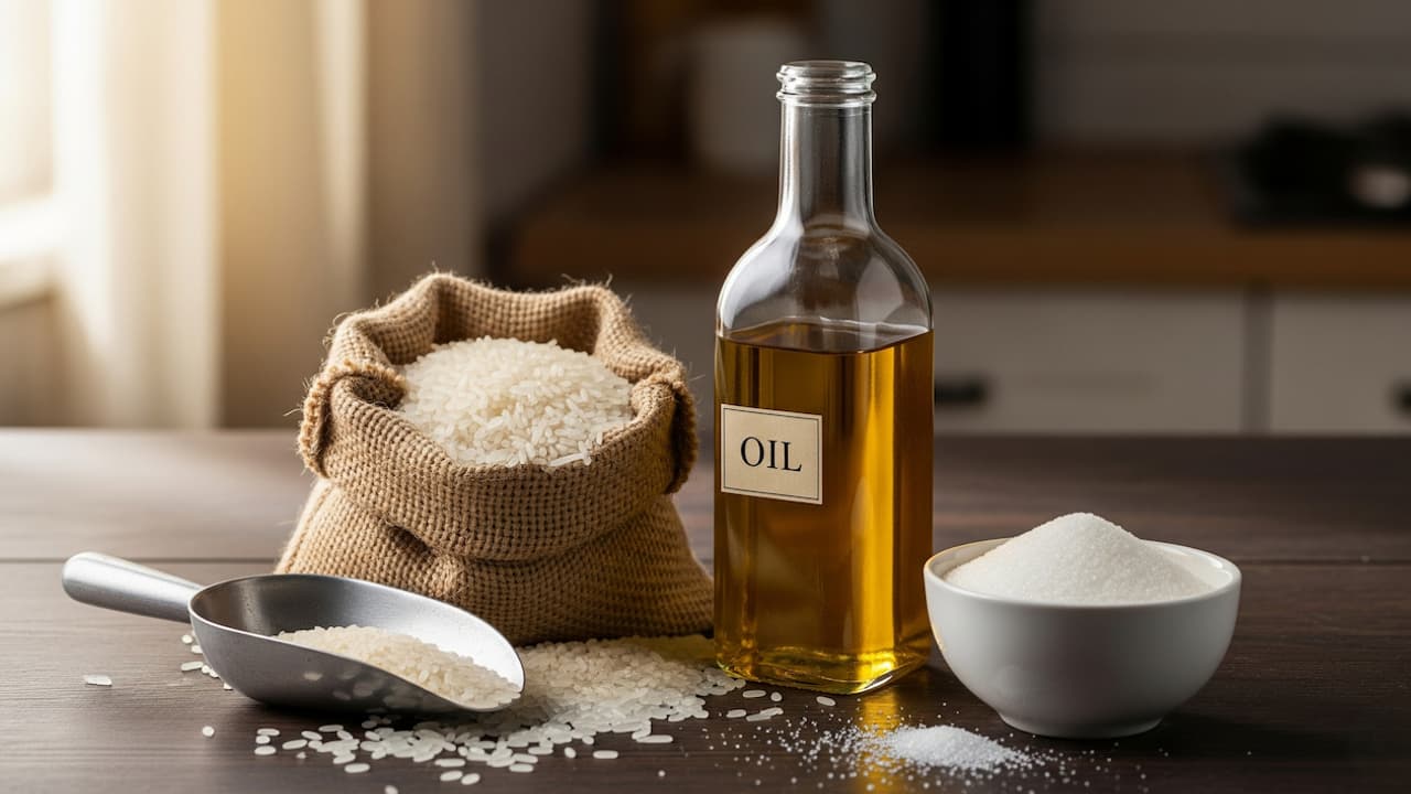 rice oil sugar cut from diet rice oil sugar cut from diet