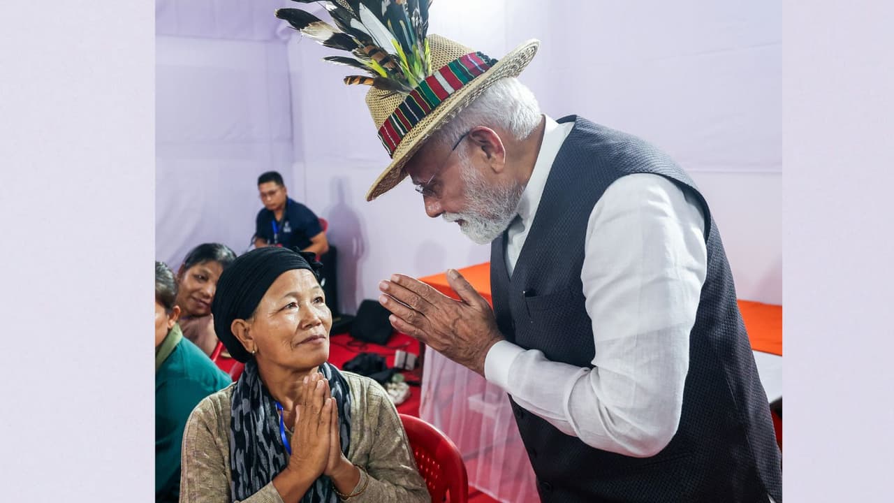 pm modi manipur visit Churachandpur Infal