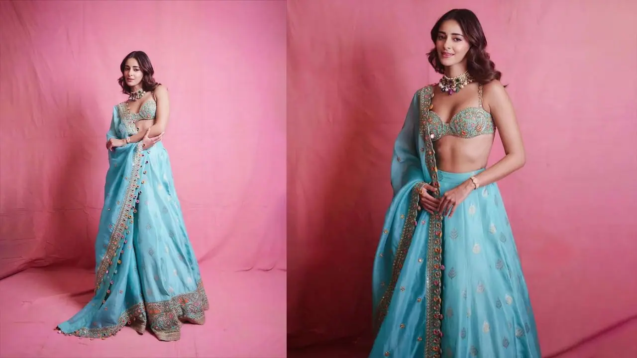 Ananya Panday saree look for slim girl ethnic styling Ananya Panday saree look for slim girl ethnic styling