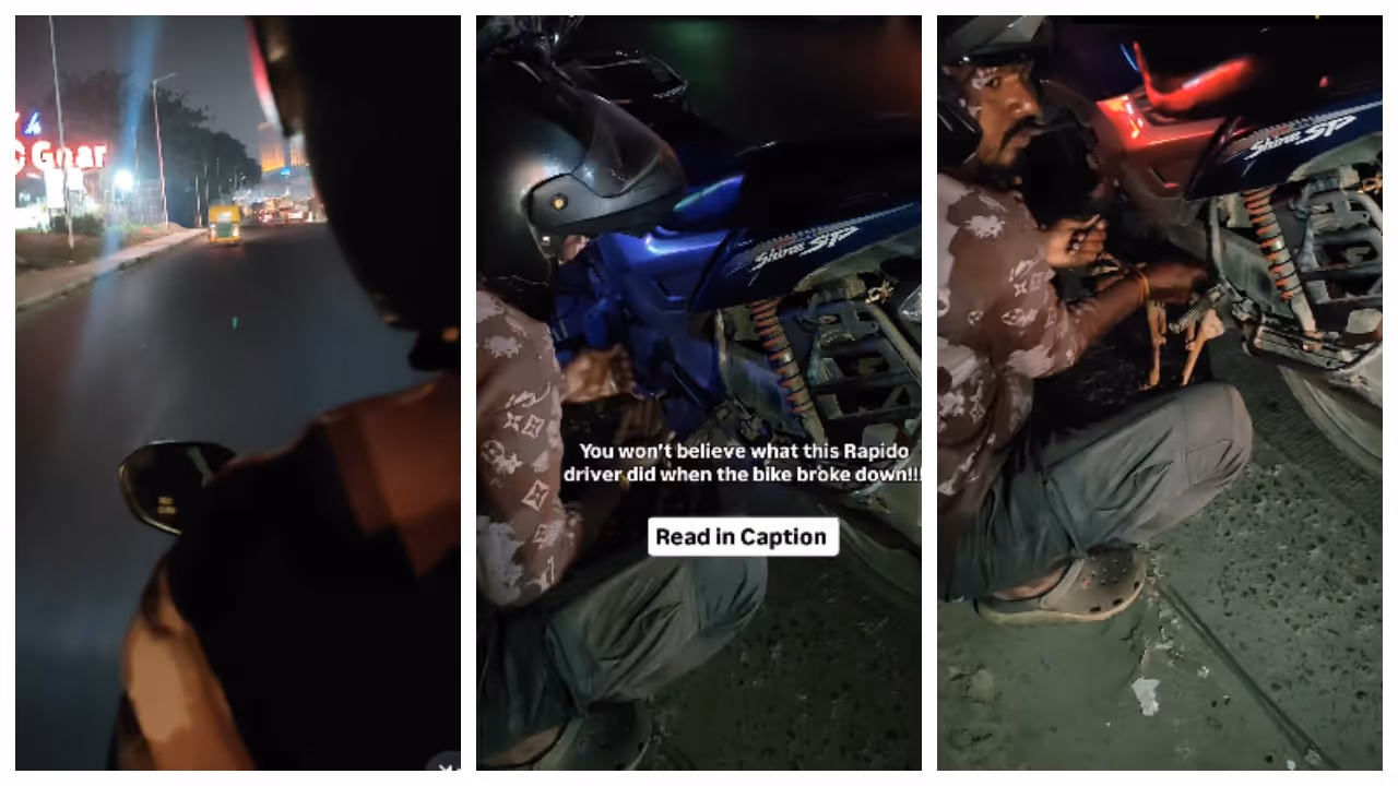 Rapido rider fixes bike at midnight, ensuring passenger’s safe journey Rapido rider fixes bike at midnight, ensuring passenger’s safe journey