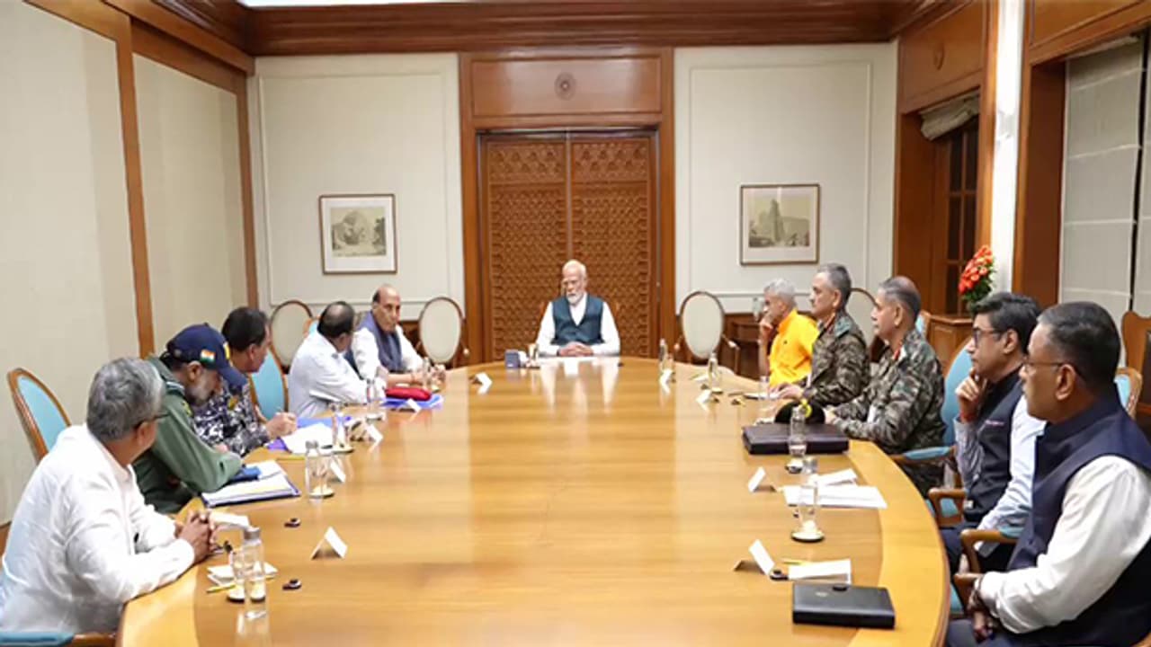 Prime Minister Narendra Modi holds a meeting (Photo/ANI) Prime Minister Narendra Modi holds a meeting (Photo/ANI)