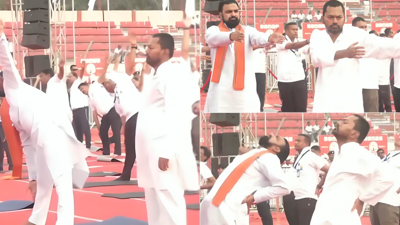 Bihar Health Minister Yoga Video Bihar Health Minister Yoga Video