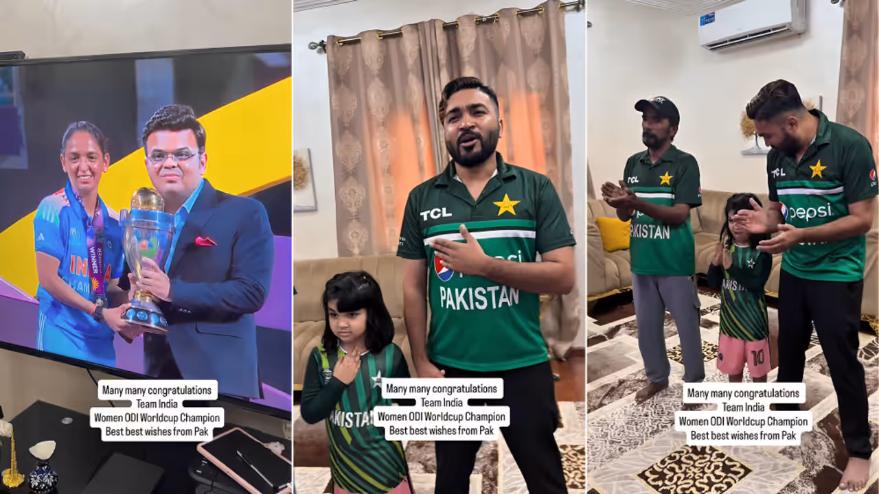 Pakistani man celebrates India's world cup win 