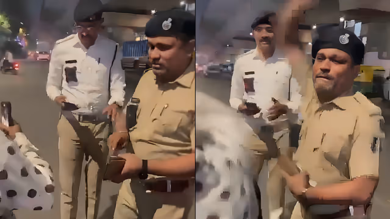 Ahmedabad Cop Slaps Woman During Licence Check Viral Video Sparks Outrage Ahmedabad Cop Slaps Woman During Licence Check Viral Video Sparks Outrage