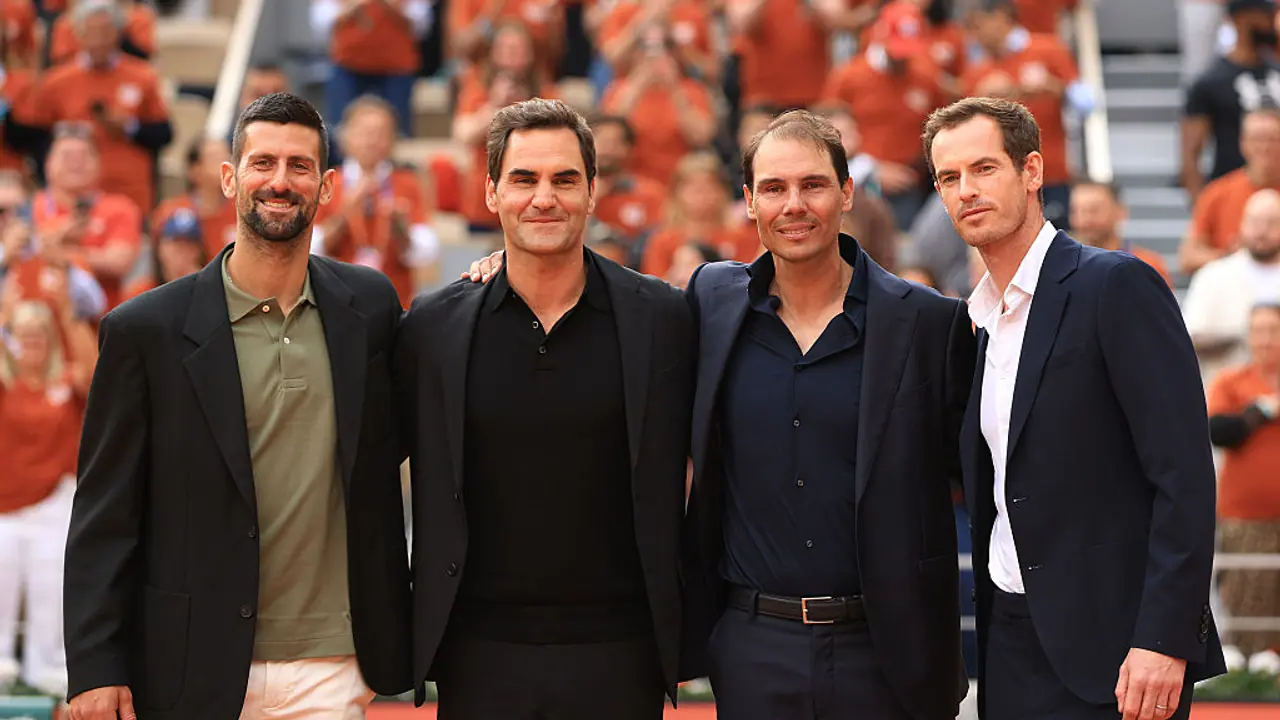 Novak Djokovic, Roger Federer, Rafael Nadal, and Andy Murray
