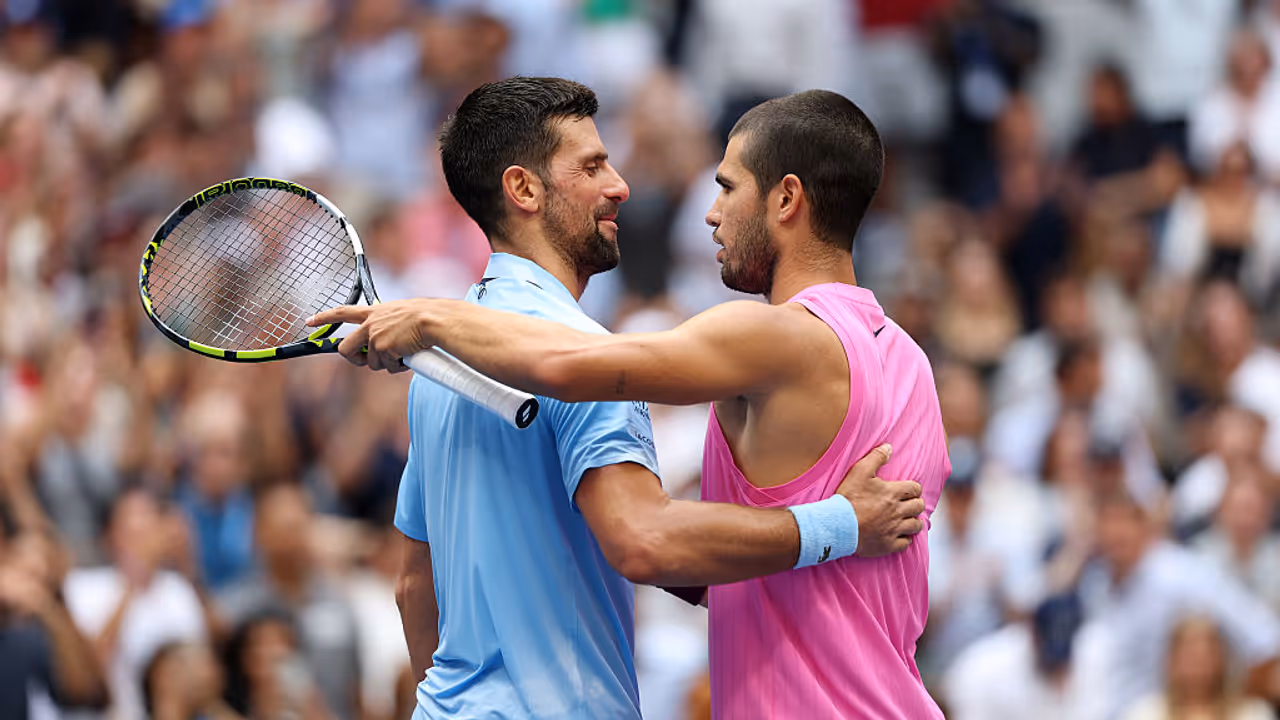 Novak Djokovic and Carlos Alcaraz Novak Djokovic and Carlos Alcaraz