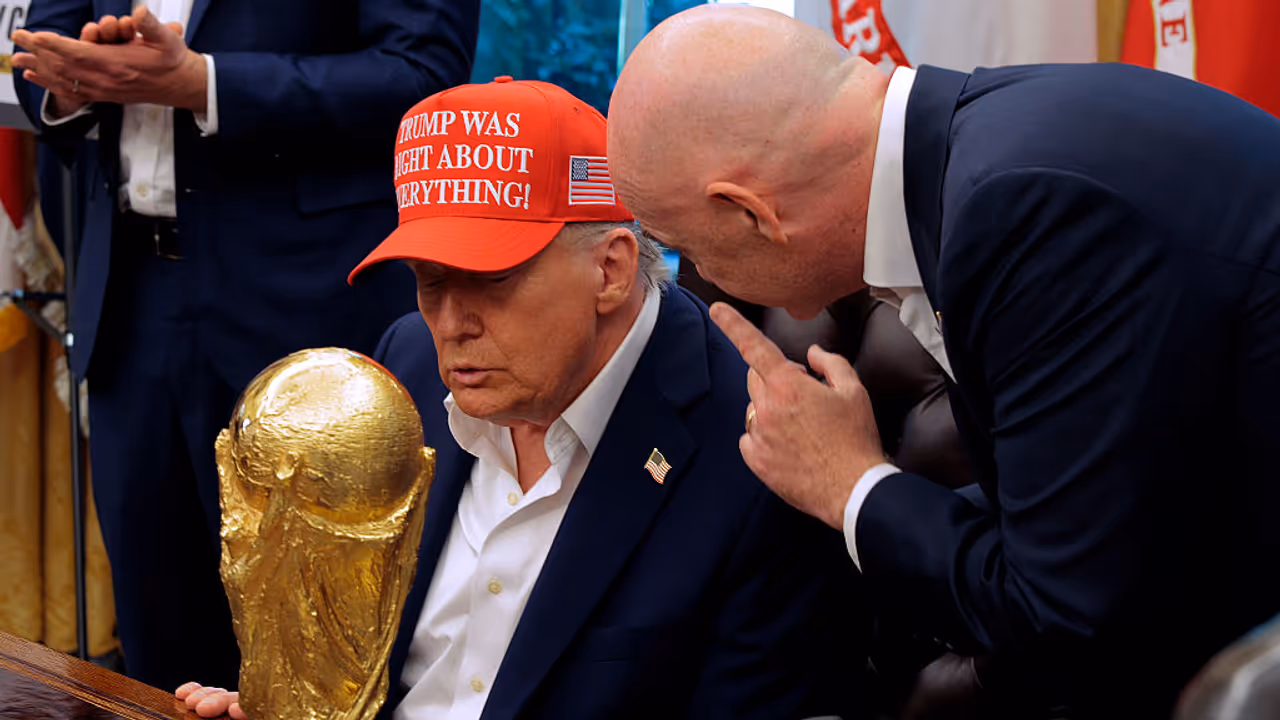 Donald Trump with FIFA World Cup Donald Trump with FIFA World Cup