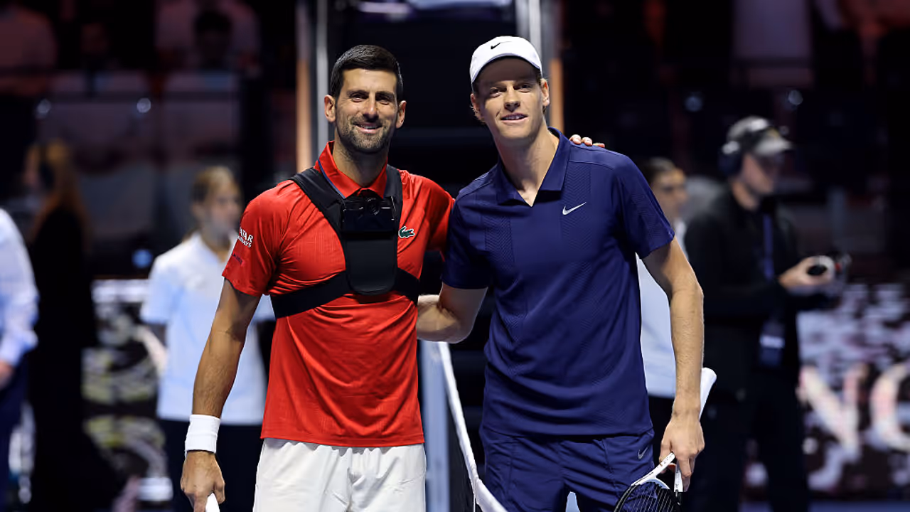 Novak Djokovic and Jannik Sinner Novak Djokovic and Jannik Sinner
