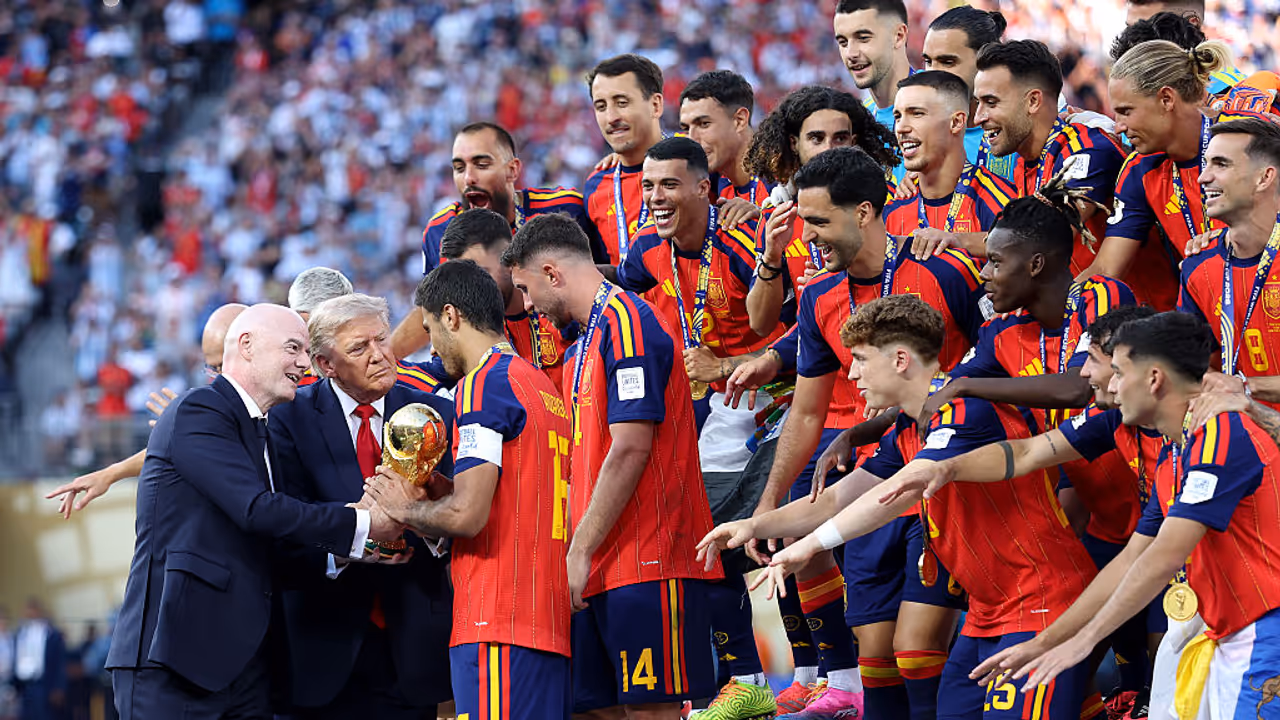 US President Donald Trump with Spain Team US President Donald Trump with Spain Team