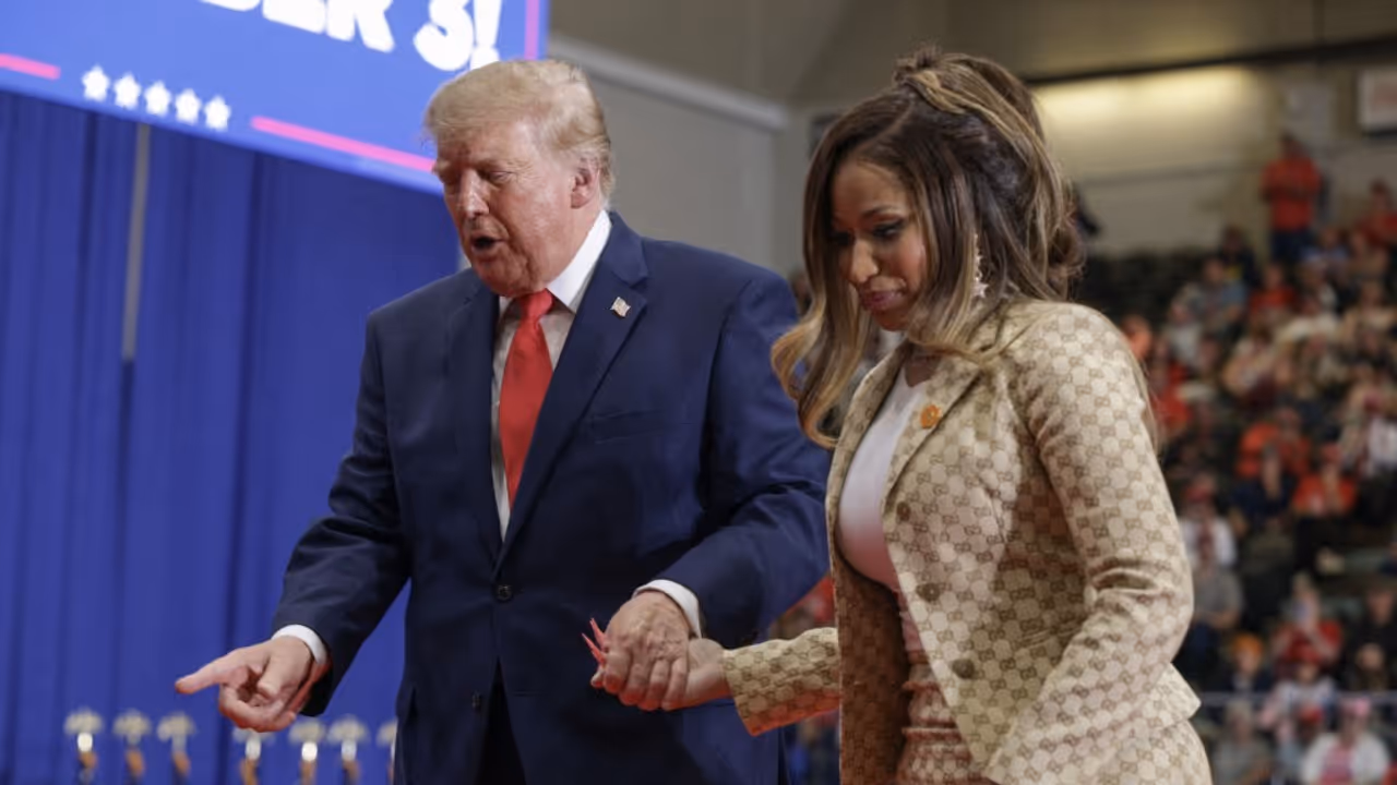 US President Donald Trump and Nicki Minaj at Michigan Rally US President Donald Trump and Nicki Minaj at Michigan Rally
