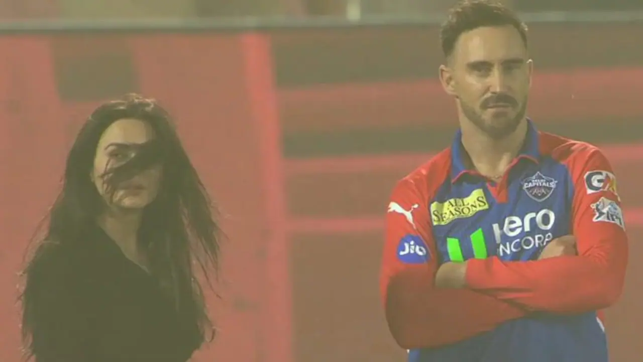 Preity Zinta and Faf du Plessis