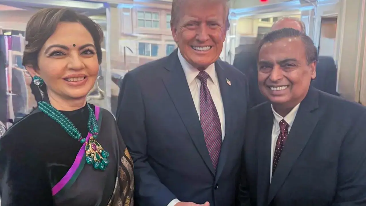 Mukesh ambani with trump