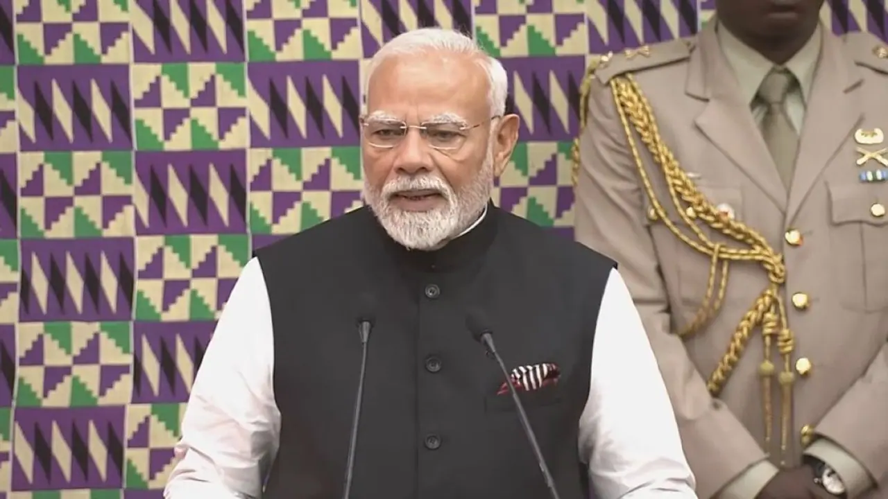 PM Modi in Ghana Parliament PM Modi in Ghana Parliament