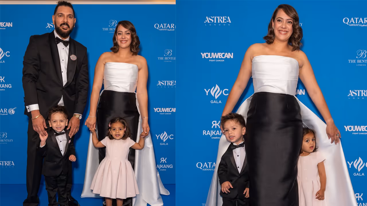 Yuvraj Singh charity dinner family look Yuvraj Singh charity dinner family look
